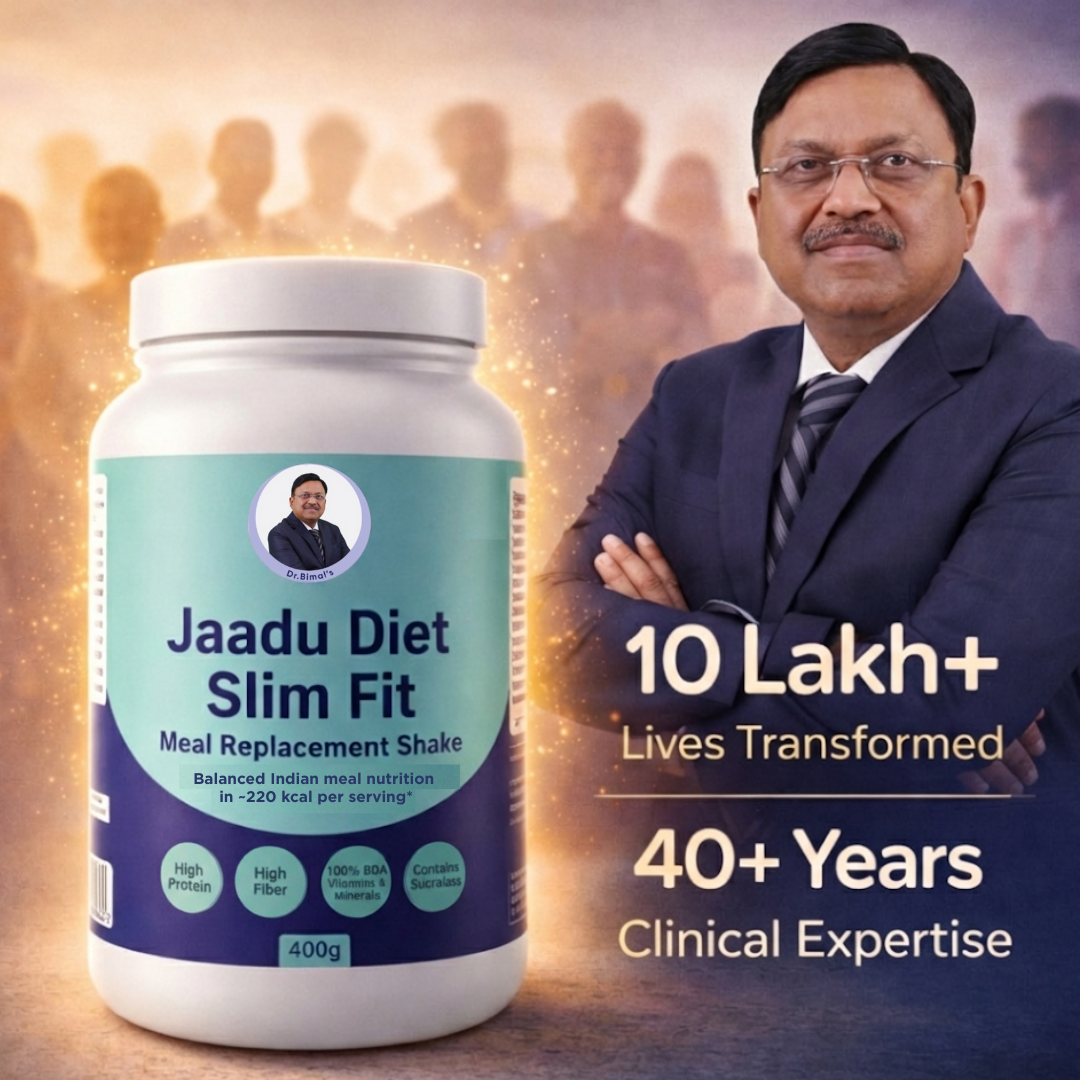 Jaadu Diet Slim Fit Meal Replacement Shake - 400g Pack | Clinically Formulated by Dr. Bimal Chhajer