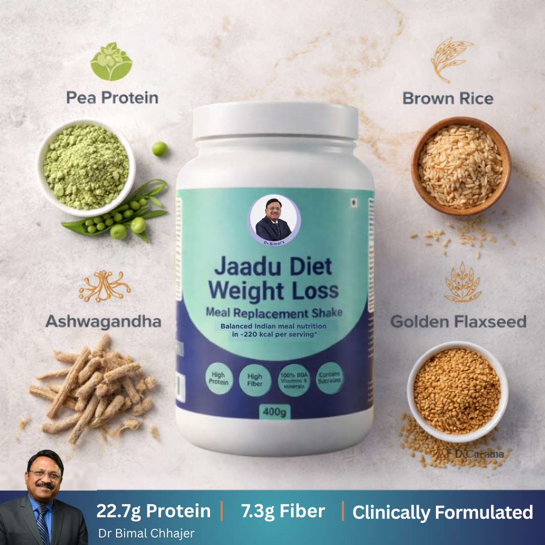 Jaadu Diet Weight Loss Meal Replacement Shake - 400g Pack | Clinically Formulated by Dr. Bimal Chhajer