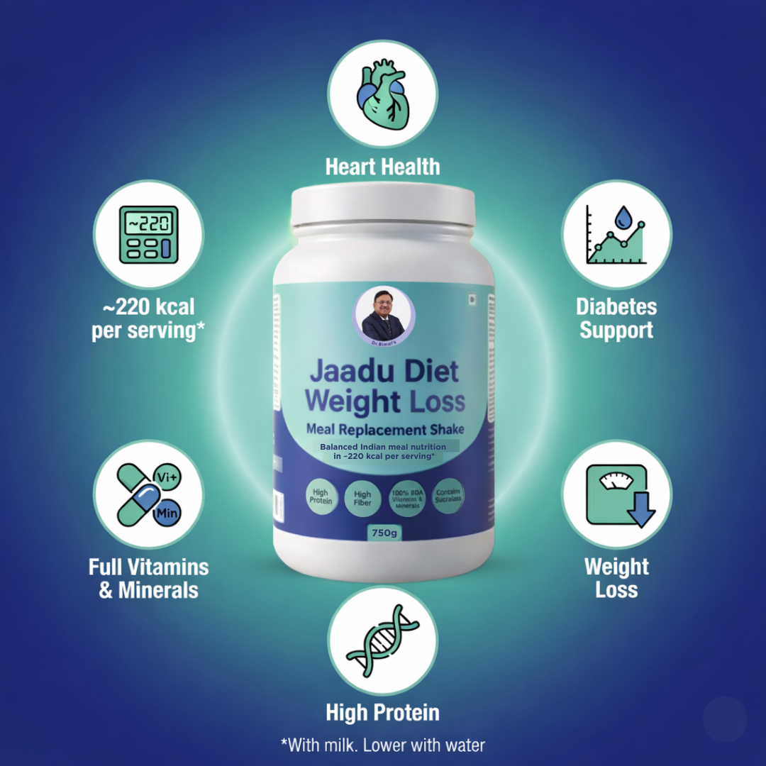 Jaadu Diet Weight Loss Meal Replacement Shake - 750g Pack | Clinically Formulated by Dr. Bimal Chhajer