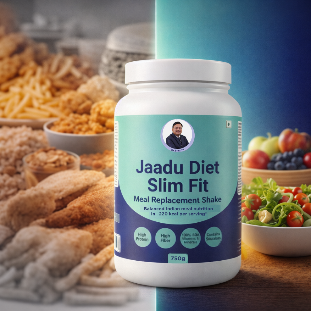 Jaadu Diet Slim Fit Meal Replacement Shake - 750g Pack | Clinically Formulated by Dr. Bimal Chhajer