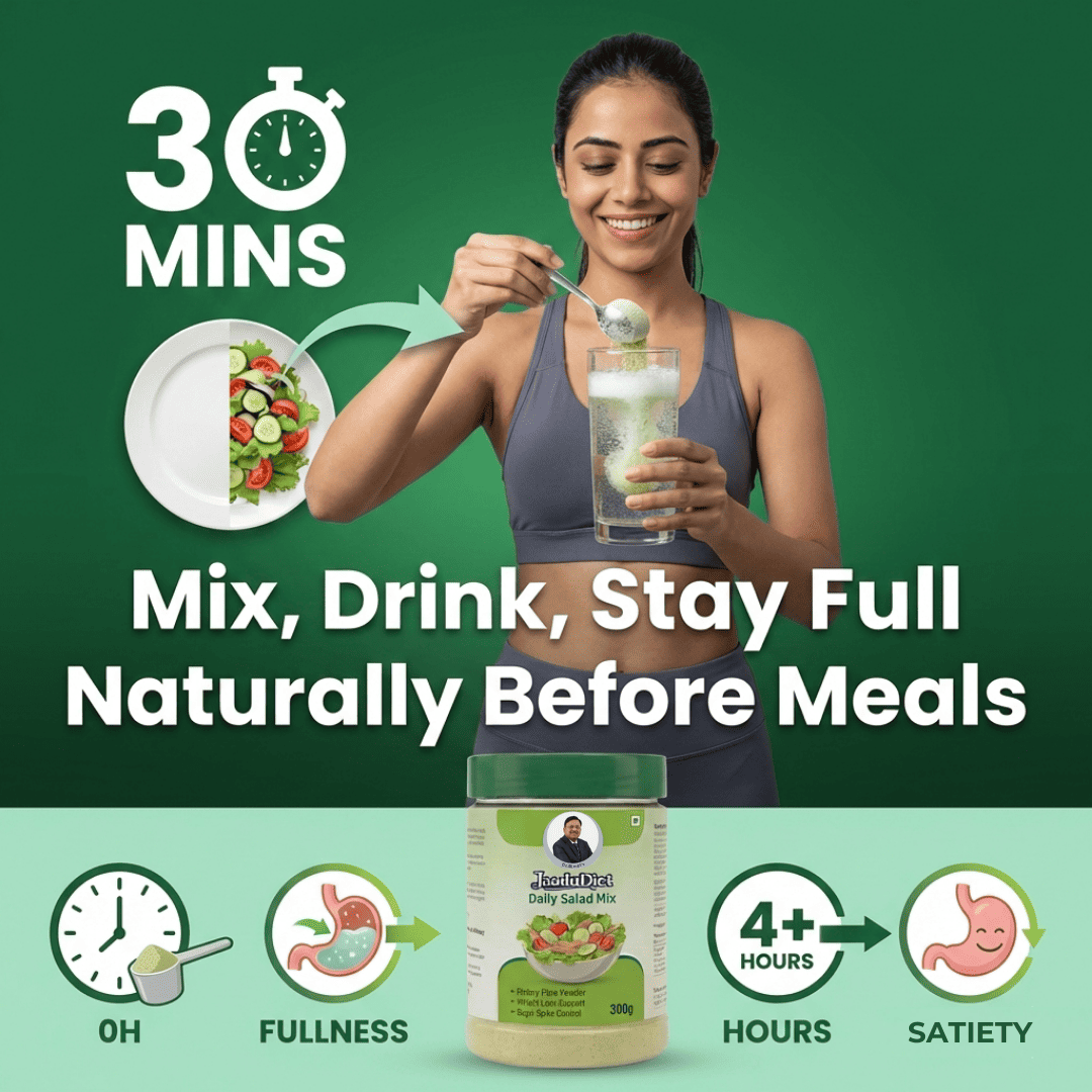 Dr Bimal's Jaadu Diet Daily Salad Mix - Ajwain Jeera Flavor | 300g (30 Servings)