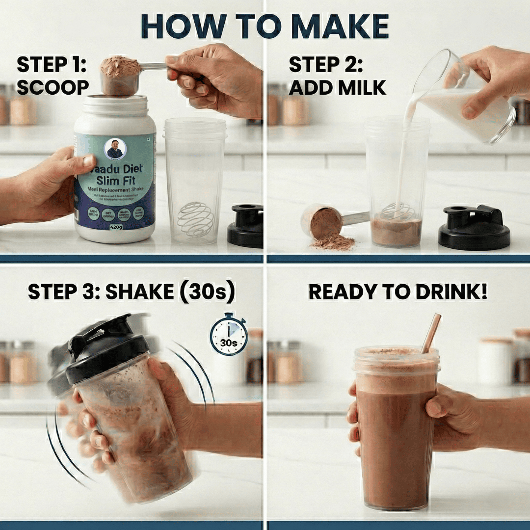 Dr. Bimal's Jaadu Diet Slim Fit Meal Replacement 420g Pack | 21g Protein 12g Fiber in just 220kcal | Vanilla Flavor