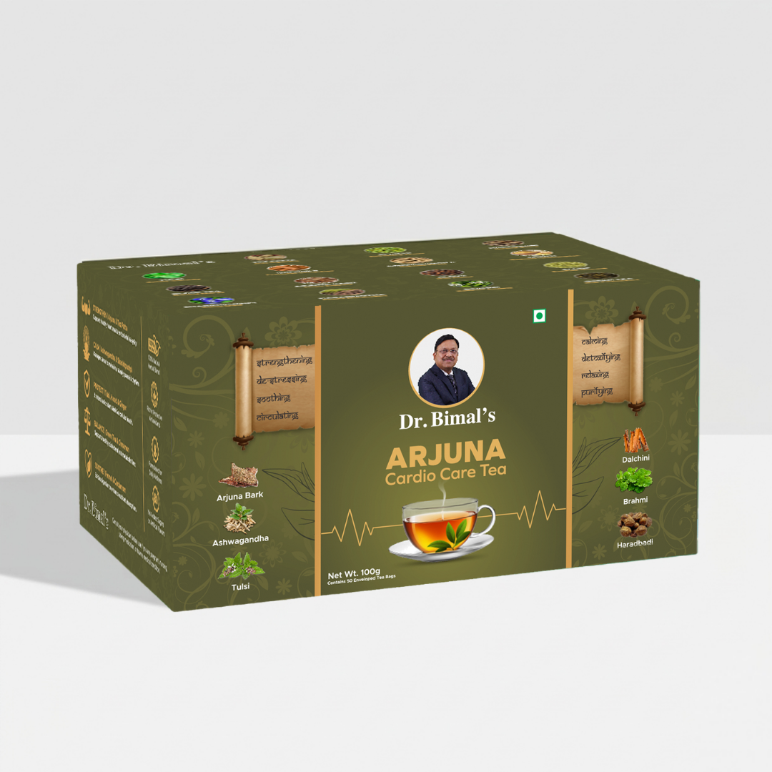 Dr. Bimal's Arjuna Cardio Care Tea with Ashwagandha, Shankhpushpi & Daalchini | 50 Tea Bags