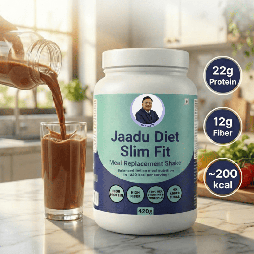 Dr. Bimal's Jaadu Diet Slim Fit Meal Replacement 420g Pack | 21g Protein 12g Fiber in just 220kcal | Vanilla Flavor