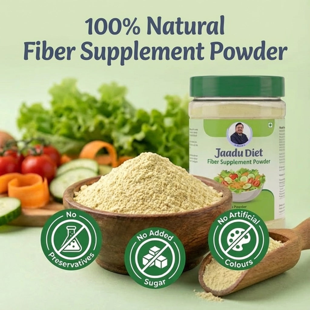 Fiber Supplement Powder | 300 Grams Pack | Ajwain Jeera Flavor