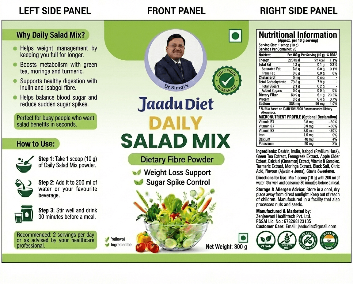 Daily Salad Mix | 300 Grams Pack | Ajwain Jeera Flavor