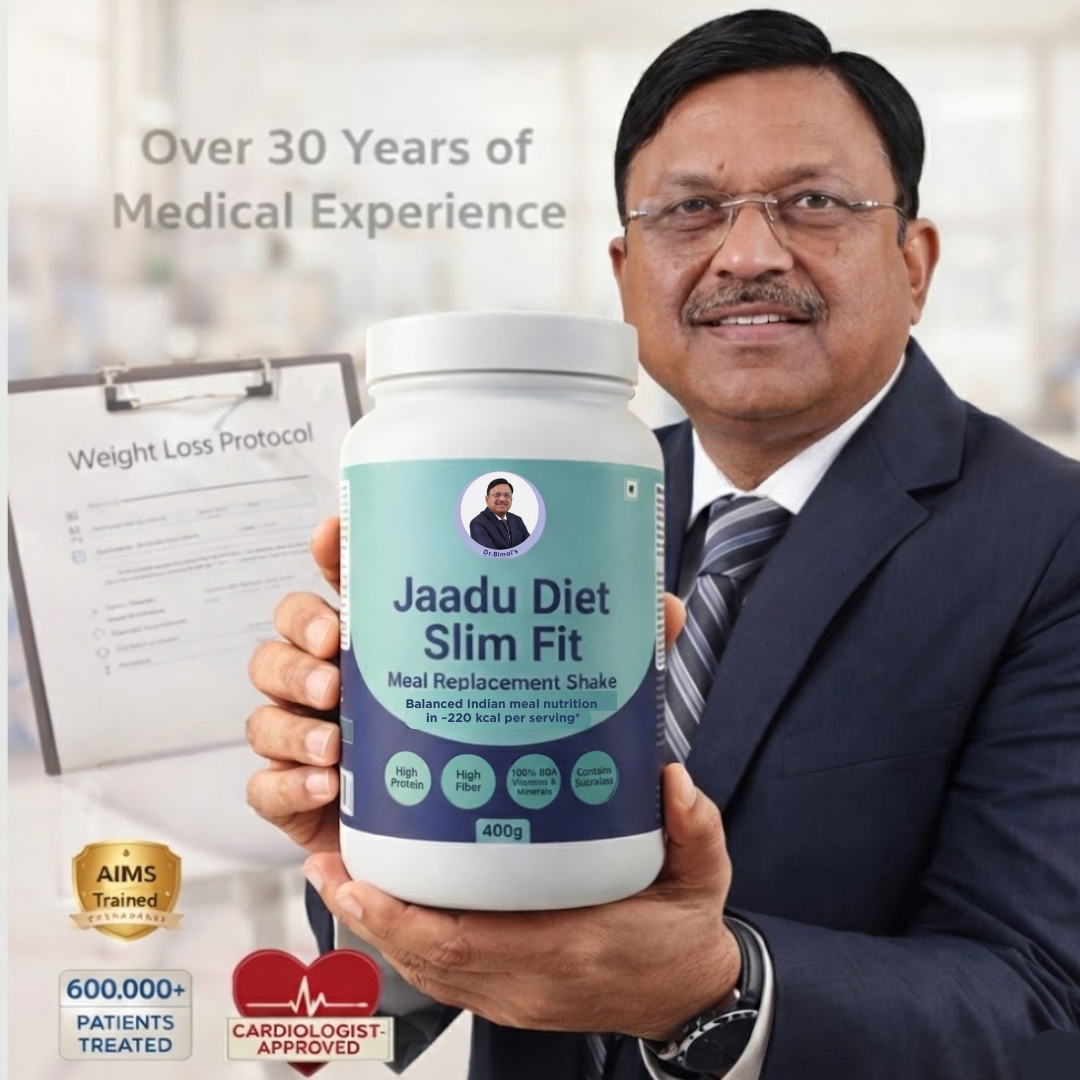 Jaadu Diet Slim Fit Meal Replacement Shake - 400g Pack | Clinically Formulated by Dr. Bimal Chhajer