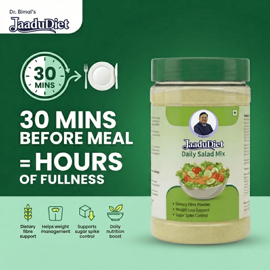 Dr Bimal's Jaadu Diet Daily Salad Mix - Ajwain Jeera Flavor | 300g (30 Servings)