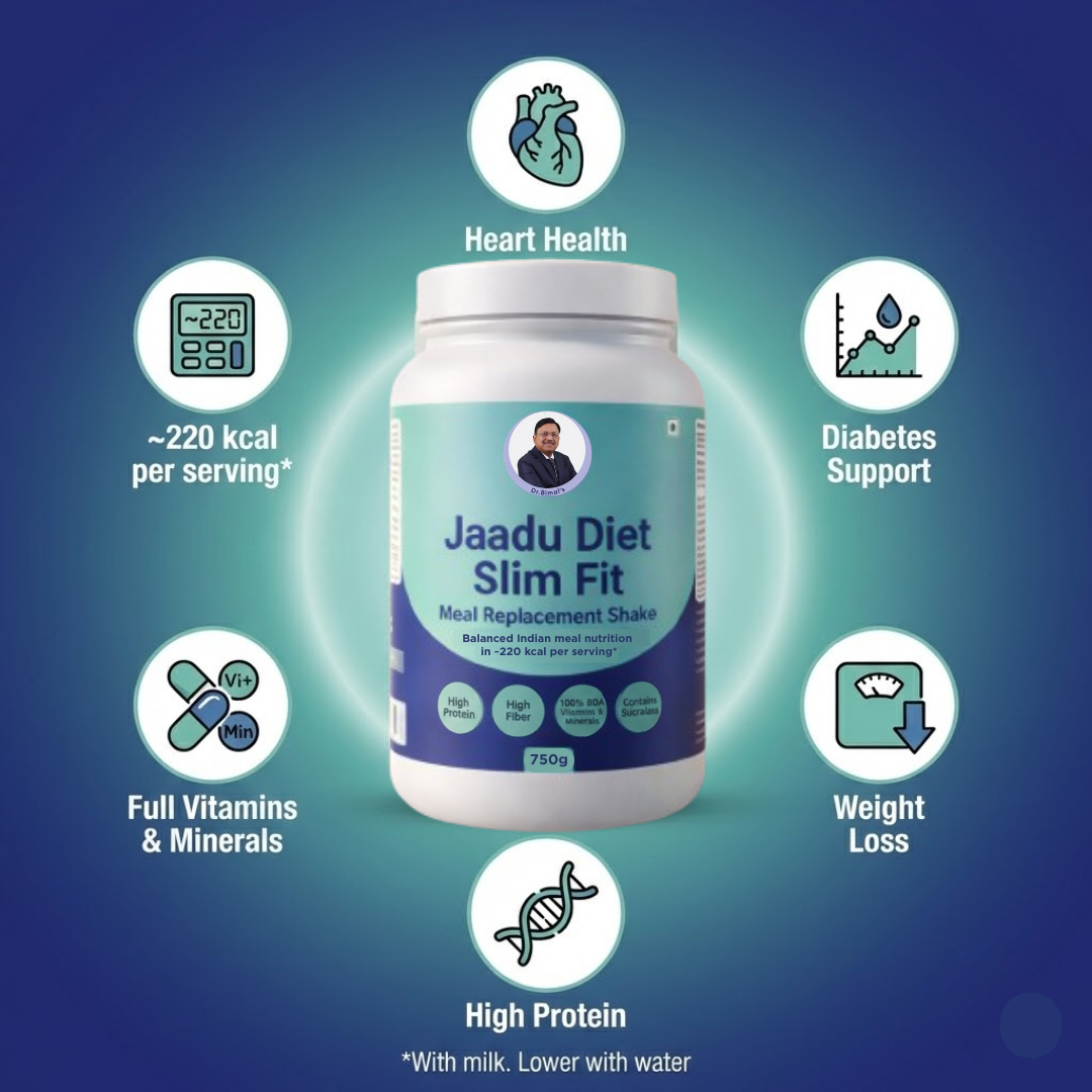 Jaadu Diet Slim Fit Meal Replacement Shake - 750g Pack | Clinically Formulated by Dr. Bimal Chhajer