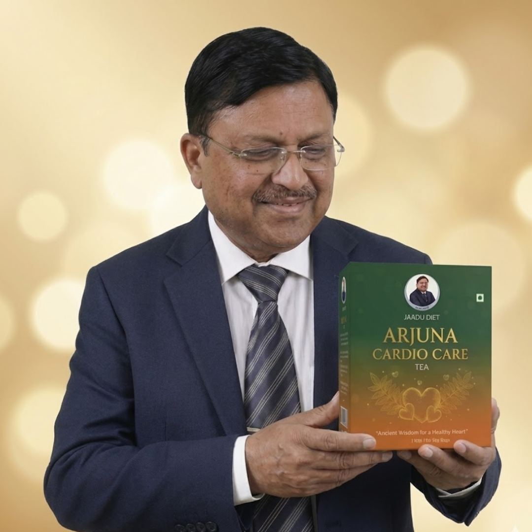 Jaadu Diet Arjuna Heart Tea with Ashwagandha, Shankhpushpi & Brahmi - Natural Support for Heart Health, Blood Pressure, Cholesterol & Circulation | 30 Premium Tea Bags