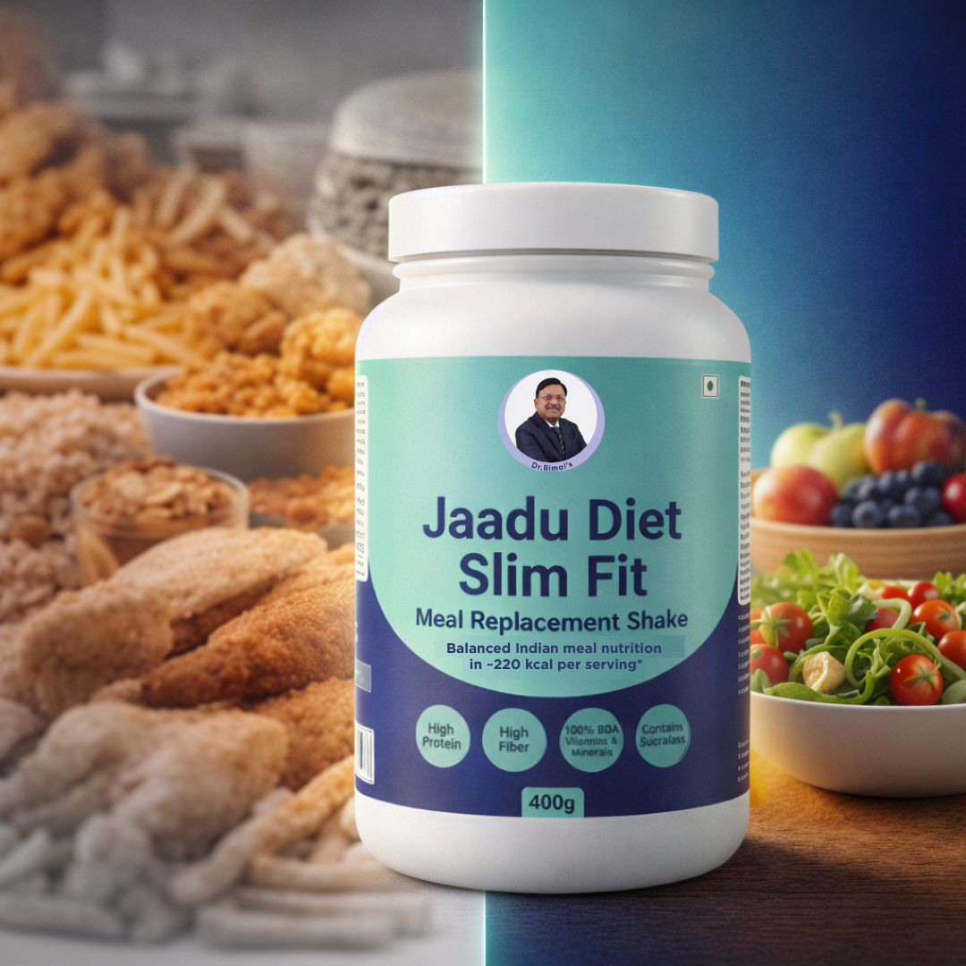 Jaadu Diet Slim Fit Meal Replacement Shake - 400g Pack | Clinically Formulated by Dr. Bimal Chhajer