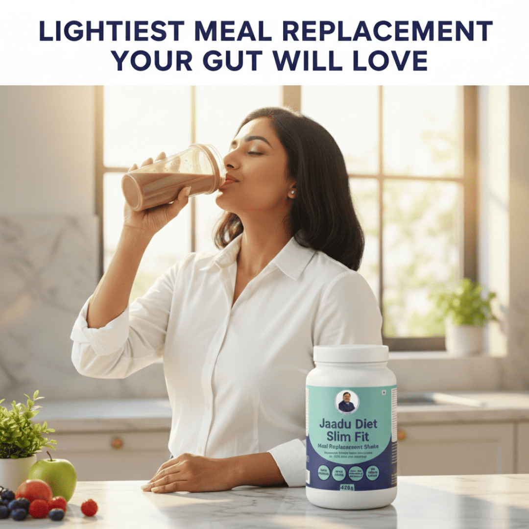 Dr. Bimal's Jaadu Diet Slim Fit Meal Replacement 420g Pack | 21g Protein 12g Fiber in just 220kcal | Vanilla Flavor