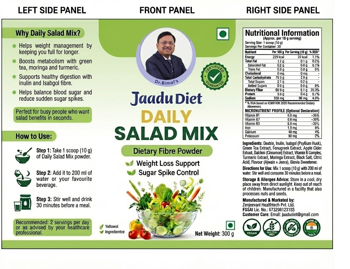 Daily Salad Mix | 300 Grams Pack | Ajwain Jeera Flavor