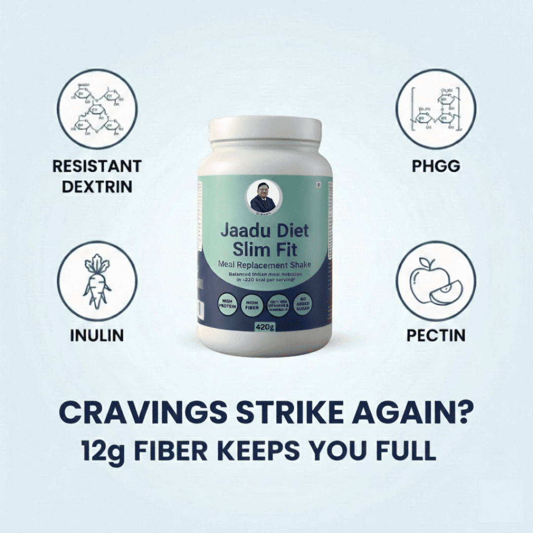 Dr. Bimal's Jaadu Diet Slim Fit Meal Replacement 420g Pack | 21g Protein 12g Fiber in just 220kcal | Vanilla Flavor