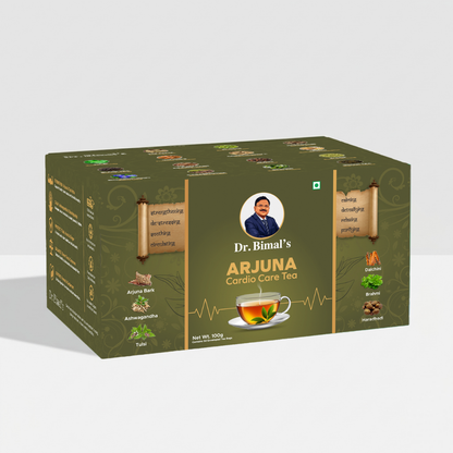 Dr. Bimal's Arjuna Cardio Care Tea with Ashwagandha, Shankhpushpi & Daalchini | 50 Tea Bags