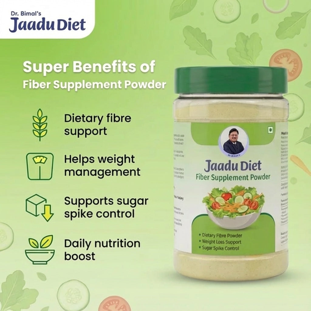 Fiber Supplement Powder | 300 Grams Pack | Ajwain Jeera Flavor