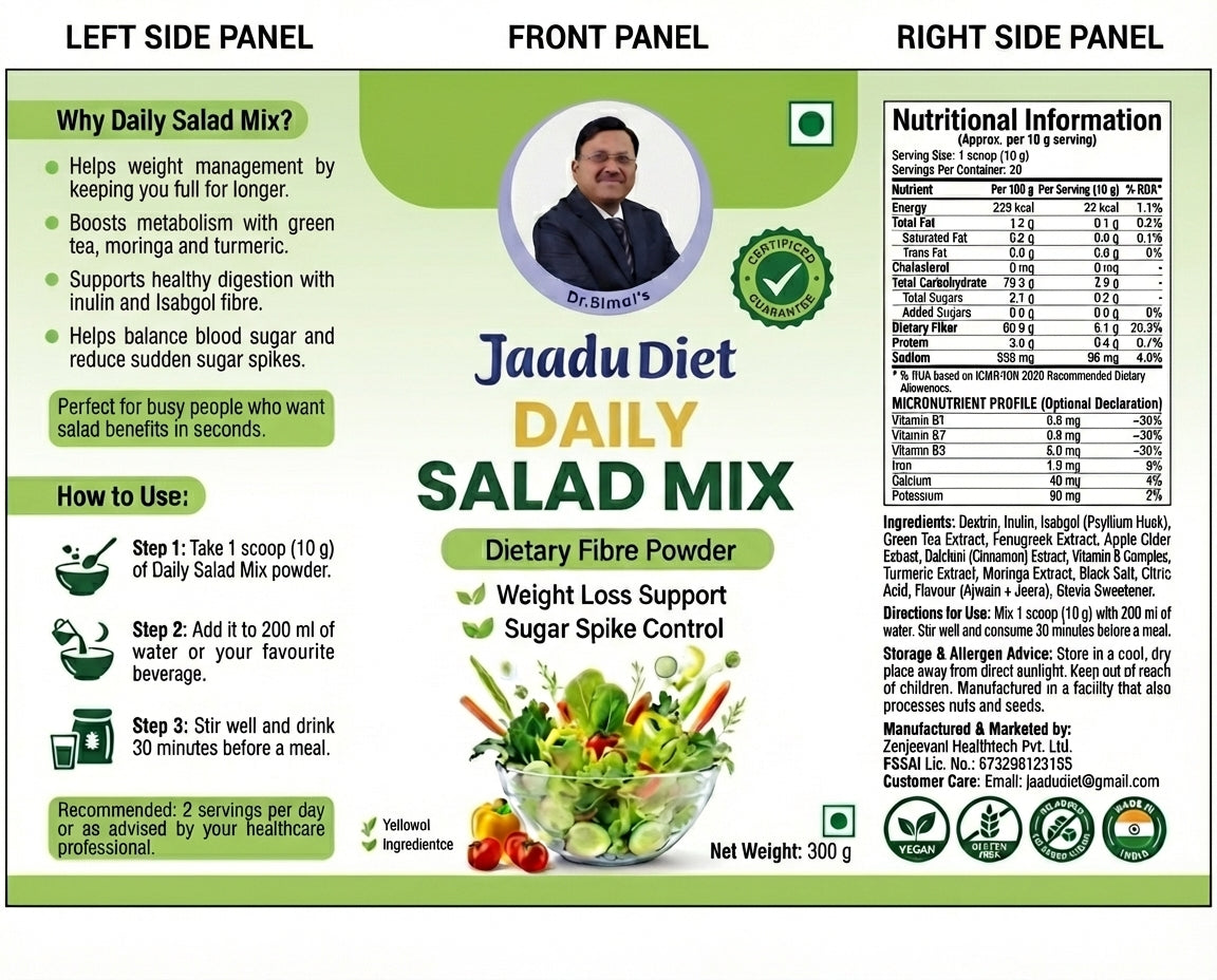 Daily Salad Mix | 300 Grams Pack | Ajwain Jeera Flavor